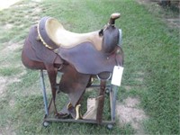 17" Custom World saddle made in Winnsboro TX