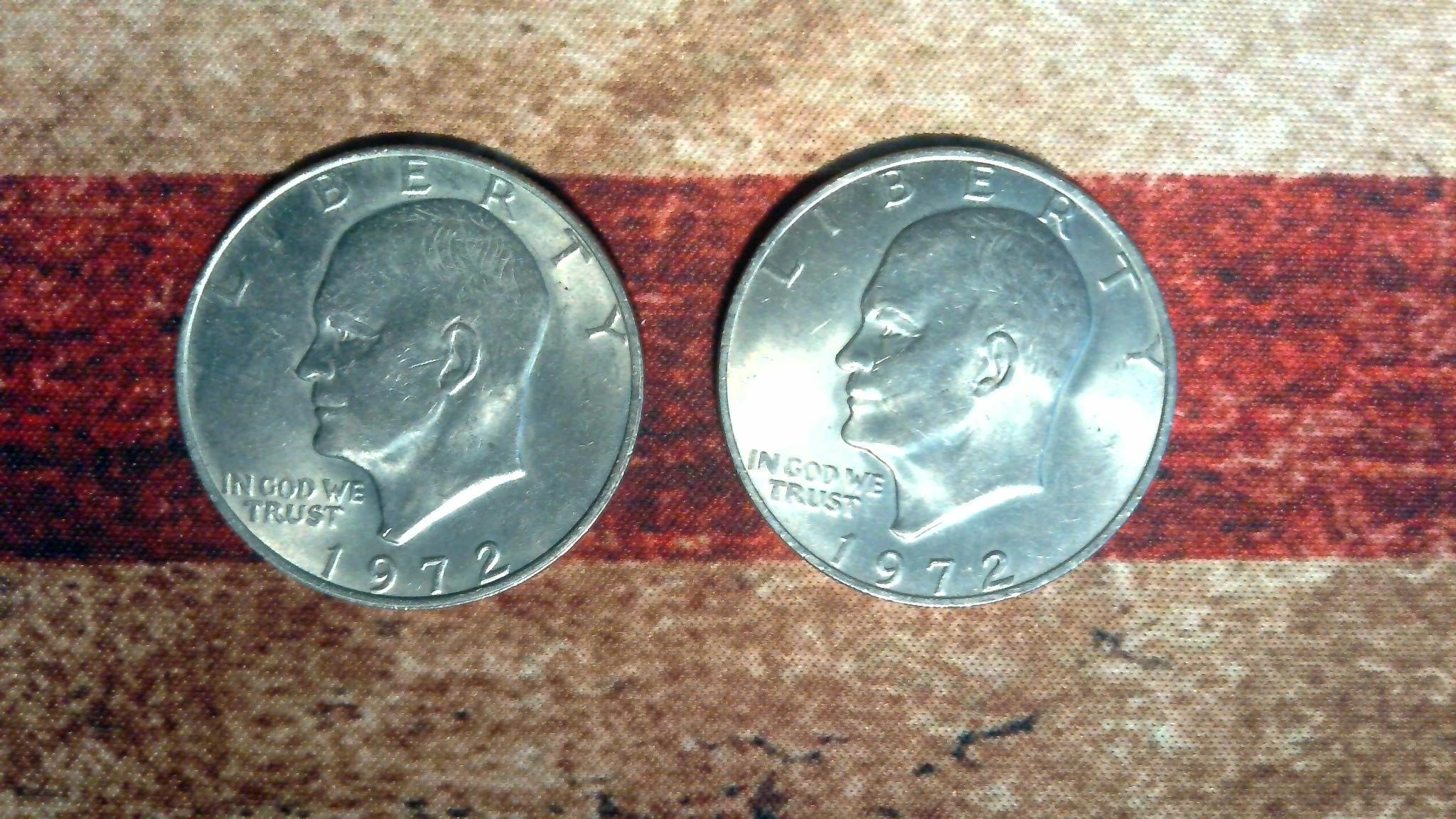 2 x 1972 Ike Dollars