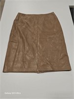 Danier Leather Tan skirt made in Canada size 12