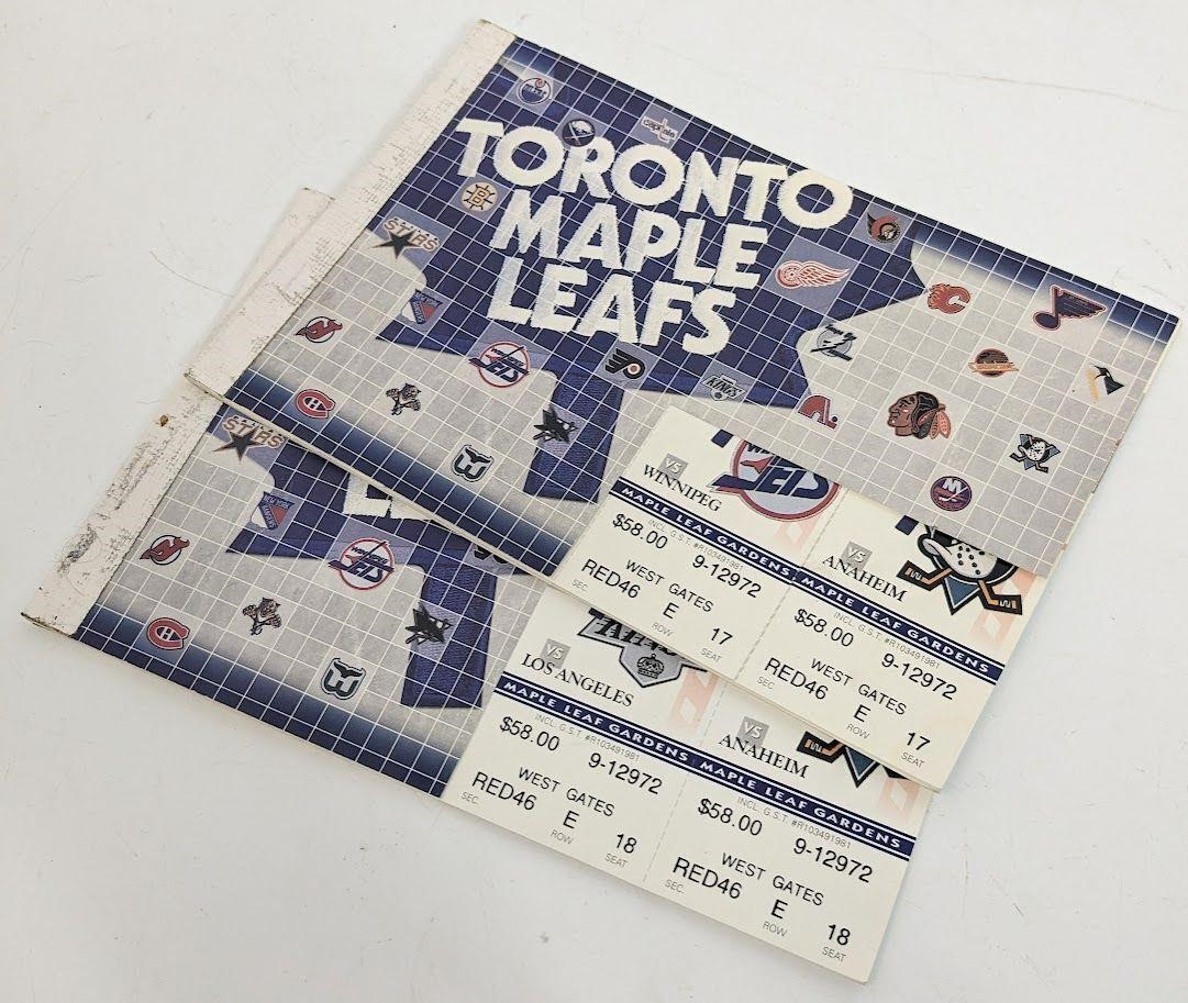 Toronto Maple Leafs 94/95 Season Tickets Booklets