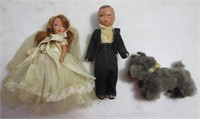 Vintage Porcelain Bride & Groom Dolls
