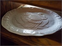 White Ceramic Turkey Platter