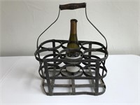 French Antique Wine Bottle Carrier