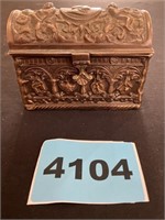 Bronze Trinket Box, 4 3/4"x2 1/4"x3 1/2"