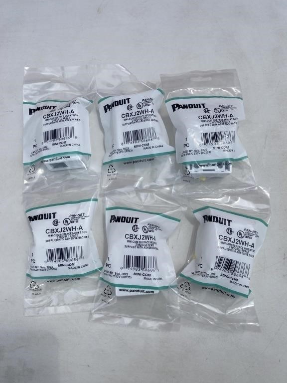 Lot of PANDUIT CBXJ2WH-A 2-Port Surface Mount Box