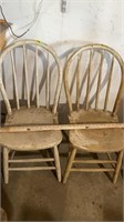 Vintage wooden stools, lot of 2