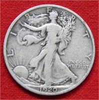 1920 S Walking Liberty Silver Half Dollar