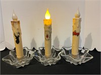 Farmhouse Battery Operated Candles in holders