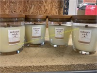 4 natures wick agave flower candles