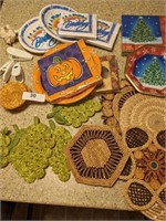 Paper Plates, Napkins, Woven Trivets & Coasters