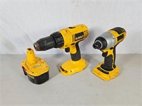 Dewalt 1/4" Impact Driver & 1/2" Drill -No Charger