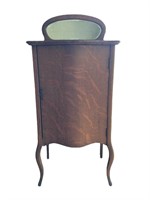 Antique Sheet Music Cabinet With A Mirror