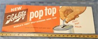 Vintage 1962 Schlitz Pop top beer can advertising