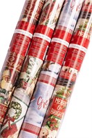 Christmas Wrap  30x35 Sq Ft (Red Santa)