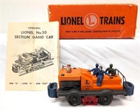 Postwar Lionel O Gauge 50 Gang car in orange box 3
