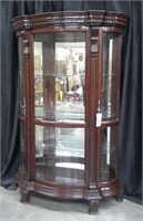STUNNING LARGE CURVED GLASS DISPLAY CABINET