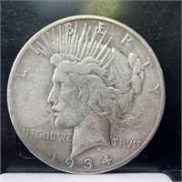 1934-S Peace Silver Dollar