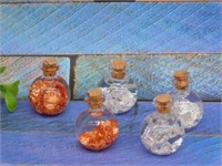 SILVER AND COPPER FLAKES IN BOTTLES ROCK STONE LAP