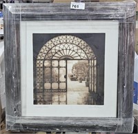 Framed & Matted Copy of Art -Sepia Archway