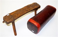 Chinese pillow & small stool (2)