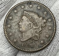 1828 Large Cent, Nice