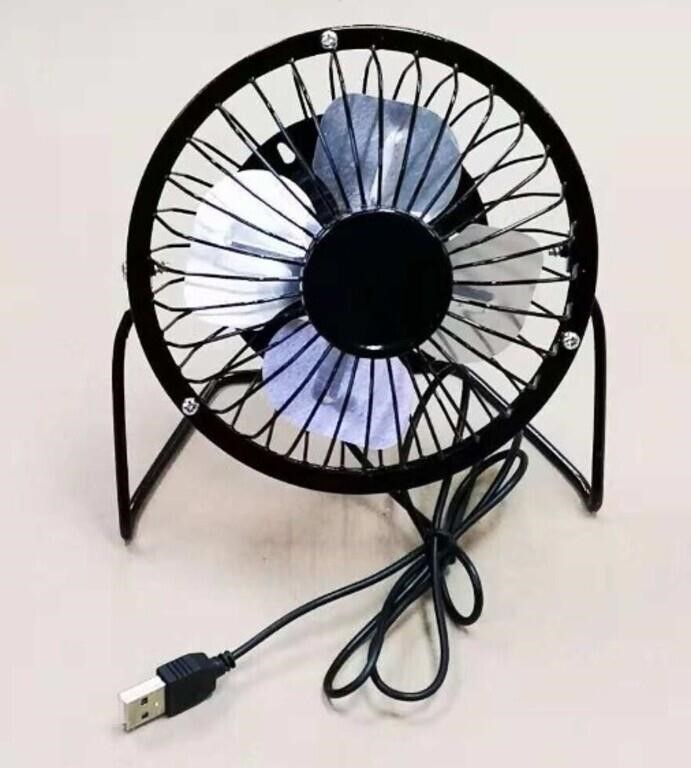 Pack of 2 USB Powered Mini Fans with Solar Adapter
