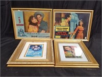 Bundle of gilt framed vintage posters