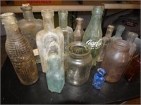 Asst. vintage bottles