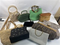 Collection of woven/fabric purses