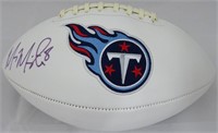 Marcus Mariota Autographed White Logo Football