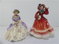 TWO ROYAL DOULTON LADY FIGURES