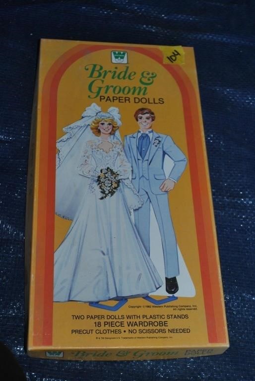 1982 Bride and Groom paper dolls