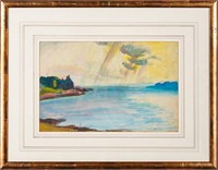 Florence Starr Taylor watercolor "Seascape" 21" x