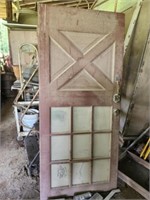 Vintage Wood and Glass Door