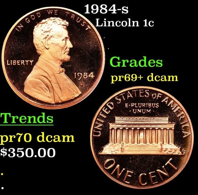 Proof 1984-s Lincoln Cent 1c Grades GEM++ Proof De