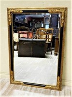 Gilt Wood Framed Beveled Mirror.