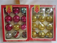 VINTAGE GLASS CHRISTMAS ORNAMENTS