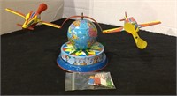 Tin toy, Metal flying airplanes, around the