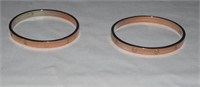 Two Copper Clamp Bracelets