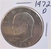 1972 D Eisenhower One Dollar