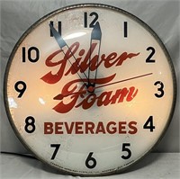 1940's Silver Foam Beverages Pam clock.