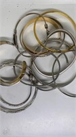 Group of cuff bangle bracelets, untested