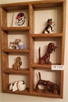 Wall Shelf with Dogs