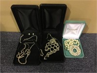 LOT OF 3 COSTUME JEWELRY IN CASES