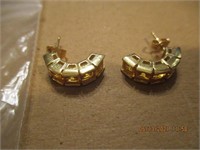 Marked 14k Gold Earrings-untested-3.7g