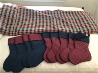 Hand made Twin Size Comforter & Stockings