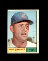 1961 Topps #12 Moe Thacker EX to EX-MT+