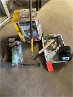 Box lot painting supplies & paint gun