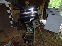 Mercury 20HP Twin Outboard Motor on Stand -