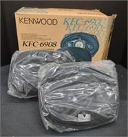 (E) Kenwood KFC-6908 4 Way Speakers, 9" x 7" x 3"